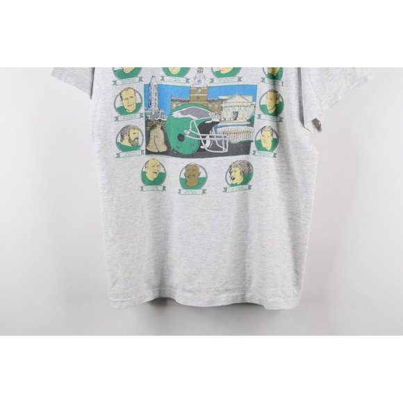 Vintage 90s Mens Large Philadelphia Eagles Football Legends T-Shirt Gray USA - Picture 3 of 13